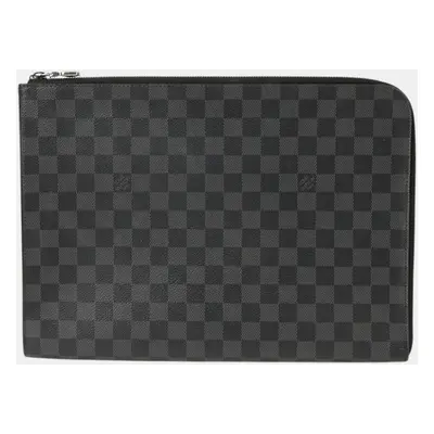 Louis Vuitton Graphite Canvas Pochette Jour GM Clutch