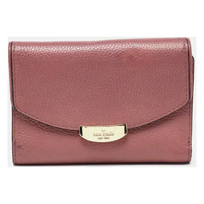 Kate Spade Pink Leather Trifold Compact Wallet