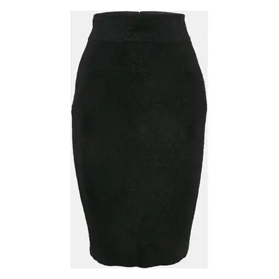 Diane Von Furstenberg Black Stretch Lace Pencil Skirt