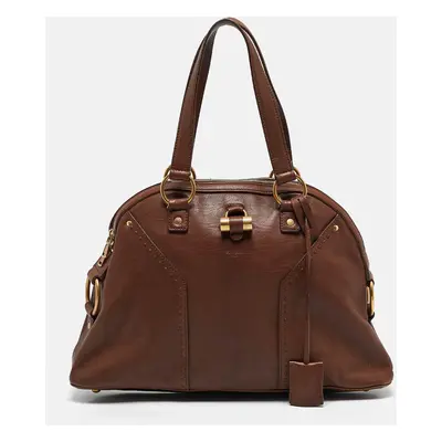 Yves Saint Laurent Brown Leather Muse Bag