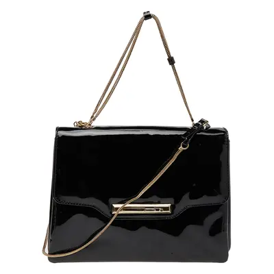 Valentino Black Patent Leather Shoulder Bag