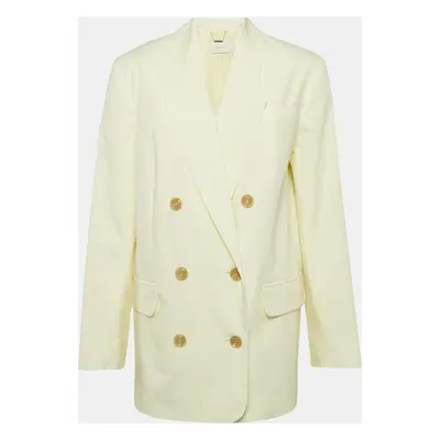 Zimmermann Yellow Cotton Double Breasted Blazer