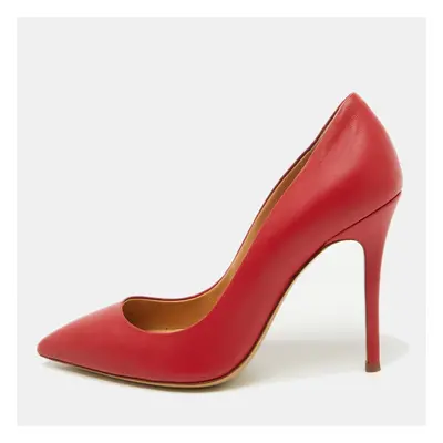 Giuseppe Zanotti Red Leather Pointed Toe Pumps Size