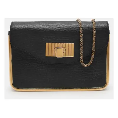 Chloe Black Leather Sally Shoulder Bag