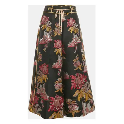 Peter Pilotto Black/Multicolor Jacquard Wide-Leg Pants