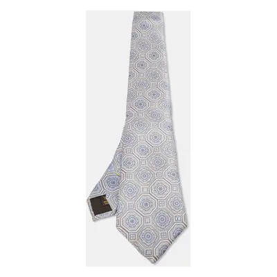 Louis Vuitton Blue Print Silk Tie