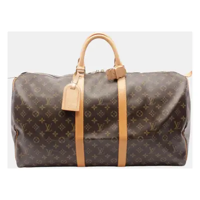 Louis Vuitton Brown Monogram Keepall Duffel Bag