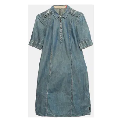 Burberry Brit Blue Washed Denim Mini Dress