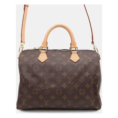 Louis Vuitton Brown Monogram Speedy Bandouliere Bag