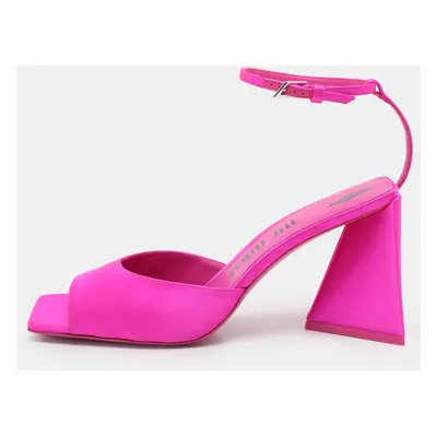 The Attico Fuchsia Satin Piper Ankle Strap Sandals Size