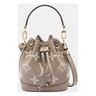 Louis Vuitton Brown Bicolor Monogram Empreinte Nano Noe Bag