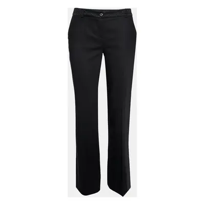 D&G Black Crepe Wool Tapered Pants