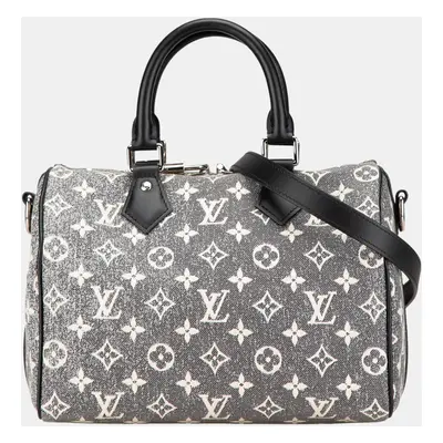 Louis Vuitton Grey Monogram Jacquard Denim Speedy Bandouliere Handbag