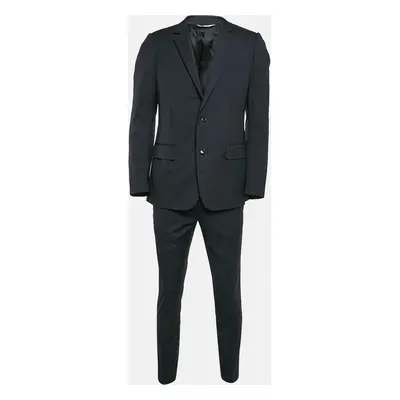 Dior Homme Navy Blue Wool Single Breasted Pants Suit