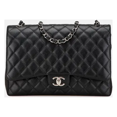 Chanel Black Caviar Maxi Classic Double Flap Bag