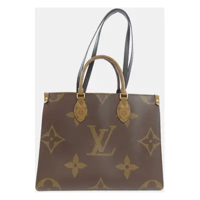 Louis Vuitton Giant Monogram Canvas On The Go Mm Tote Bag