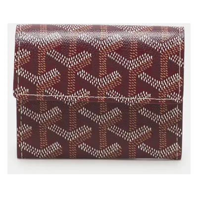 Goyard Burgundy Goyardine Coated Canvas Marigny Wallet