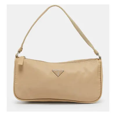 Prada Beige Nylon Pochette