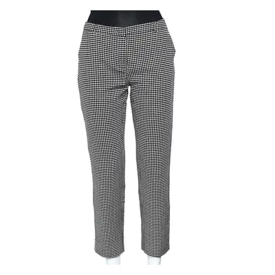 Weekend Max Mara Monochrome Patterned Cotton Blend Tapered Leg Pants