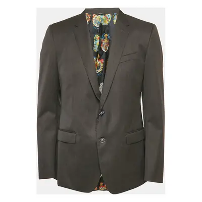 Dolce & Gabbana Black Wool Single Breasted Tailored Martini Blazer