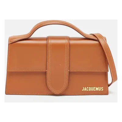 Jacquemus Brown Leather Le Grand Bambino Top Handle Bag