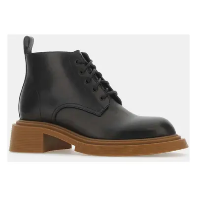 Loewe Black Leather Ankle Boots Men’s IT