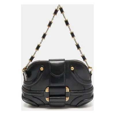 Alexander McQueen Black Leather Novak Bag