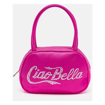 Amina Muaddi Pink Satin Super Amini Bella Bag