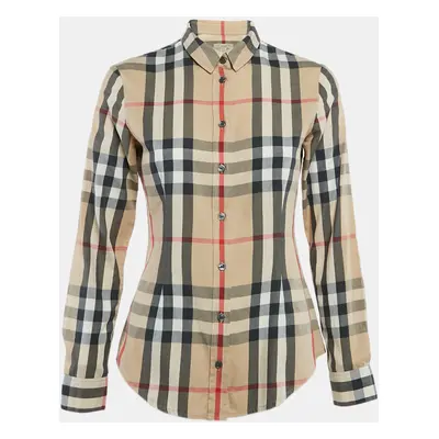 Burberry Brit Beige Nova Check Cotton Long Sleeve Shirt