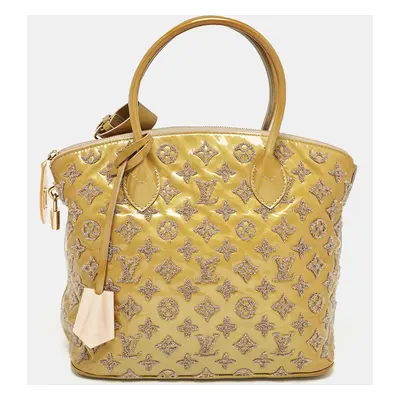 Louis Vuitton Gris Monogram Patent Leather Limited Edition Fascination Lockit Bag