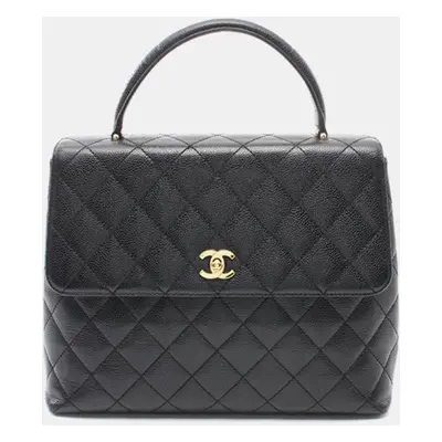 Chanel Black Caviar Kelly Top Handle Bag