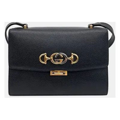 Gucci Black Leather Zumi shoulder bag