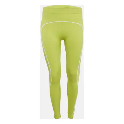 Off-White Green Jersey Contrast Trimmed Leggings