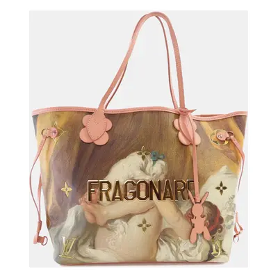 Louis Vuitton Brown Pink Jeff Koons Masters Collection Fragonard Neverfull MM