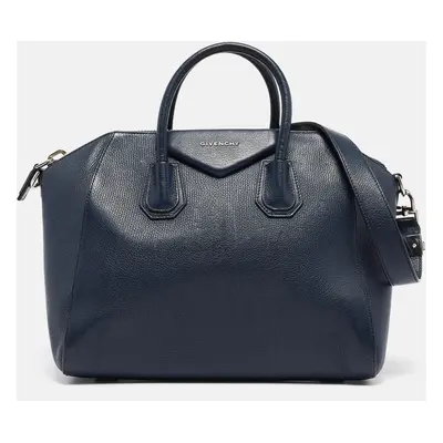 Givenchy Navy Blue Leather Antigona Satchel