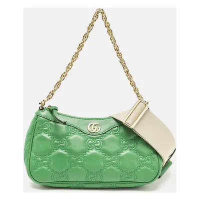 Gucci Green GG Matelasse Leather Shoulder Bag