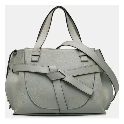 Loewe Grey Leather Mini Gate Tote Bag