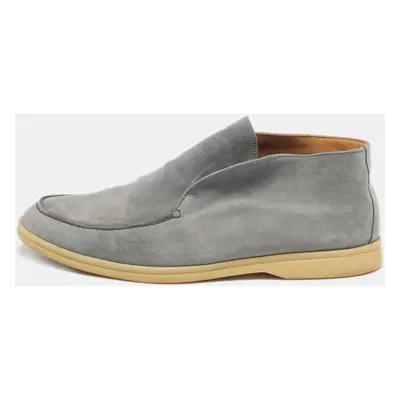 Loro Piana Grey Suede Summer Walk Loafers Size 42.5