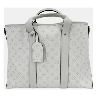 Louis Vuitton Grey Taiga Leather Monogram Canvas Rama Weekend Tote Bag