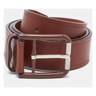 Salvatore Ferragamo Brown Leather Buckle Belt