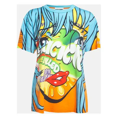 Moschino Multicolor Juice Box Cartoon Print Cotton T-Shirt