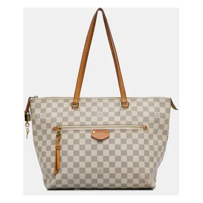 Louis Vuitton Grey White Damier Azur Iena MM