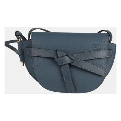 Loewe Blue Leather Mini Gate Shoulder Bag