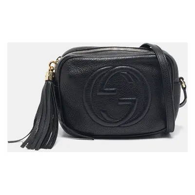 Gucci Black Leather Soho Disco Crossbody Bag