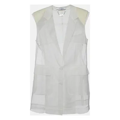 Givenchy White Mesh Sleeveless Jacket