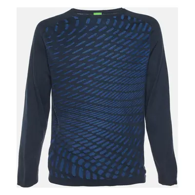 Boss by Hugo Boss Midnight Blue Cotton Ramo Crew Neck Jumper