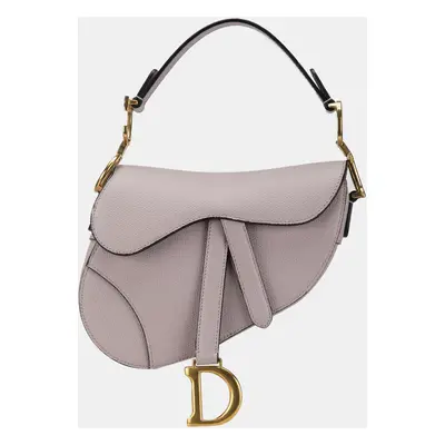 Dior Light Purple Leather Mini Saddle Bag