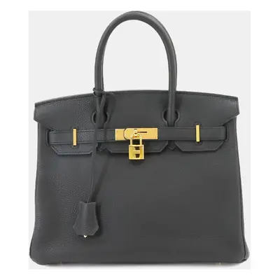 Hermes Black Togo Birkin Handbag