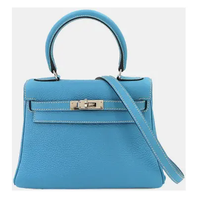 Hermes Blue Jean Togo Mini Kelly Bag