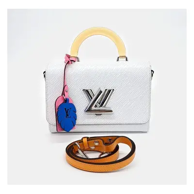 Louis Vuitton White Epi Leather Twist MM Top Handle Bag